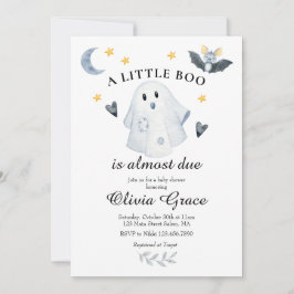 Invitación Ducha de bebé Fantasmita de Halloween