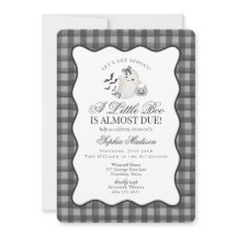 Ducha de Bebé Fantasmita Preppy de Cuadros Negros