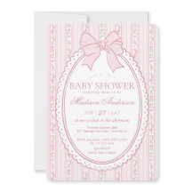 Ducha de Bebe Floral Antiguo Rosa Pastel Elegante