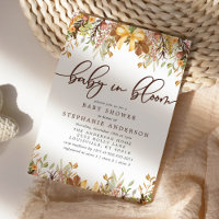 Ducha de bebé floral de follaje de otoño bebé en f