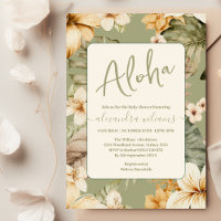 Ducha de bebé floral tropical de Aloha