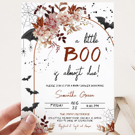 Invitación Ducha de Bebé Floral Un Pequeño Boo