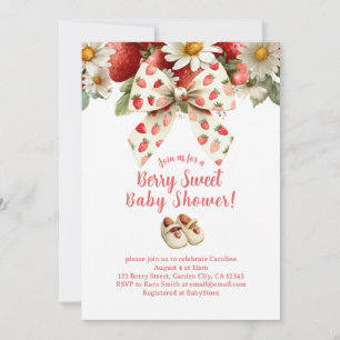 Invitación Ducha de Bebé Fresa Dulce Bebe