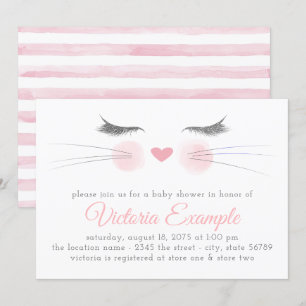 Invitación Ducha de Bebé Gatito