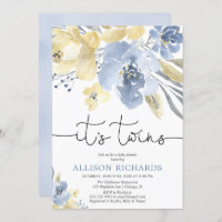 Ducha de bebé gemelos, niño chica floral neutra de