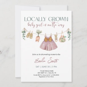 Invitación Ducha de bebé Girl Farmer's Market