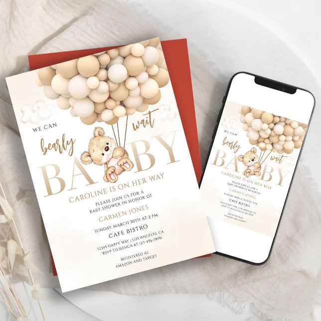 Invitación Ducha de Bebé Globo Aerostático (Subido por el creador)