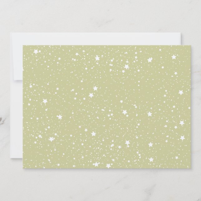 Invitación Ducha de bebé Gold Stars (Anverso)