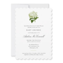 Ducha de Bebé Grandmillennial Hydrangea Blanca