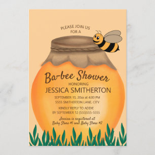 Invitación Ducha de Bebé Honey Pot y Abejorro