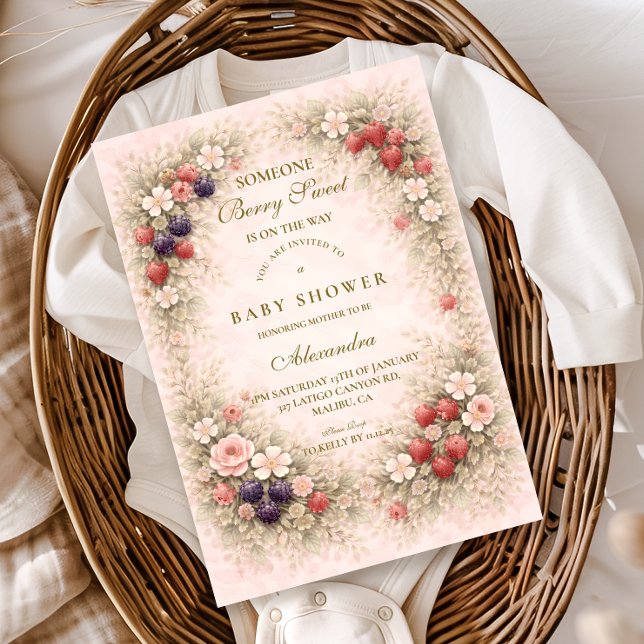 Invitación Ducha de Bebé Jardín de Frutas Silvestres (Subido por el creador)