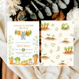 Invitación Ducha de bebé Jardín de pequeños brotes cultivados