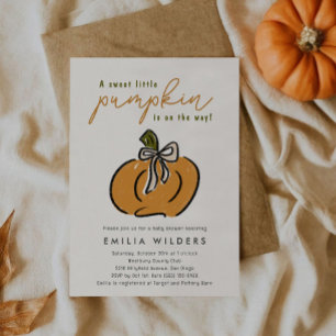Invitación Ducha de Bebé La Pequeña Calabaza en Camino