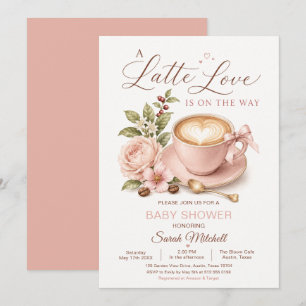 Invitación Ducha de Bebé Latte Love Café
