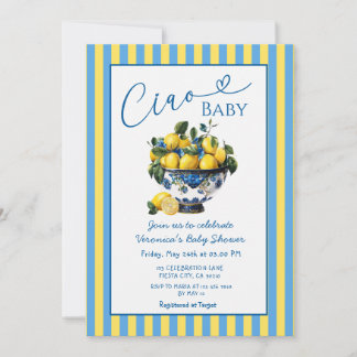 Invitación Ducha de Bebé Lemon Ciao Baby Italiano