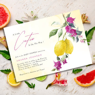 Invitación Ducha de bebé Lemon Citrus Cutie Mama's main Squee