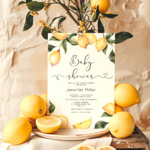 Invitación Ducha de bebé limón