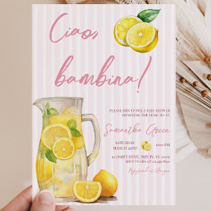 Invitación Ducha de Bebé Limón Ciao Bambina