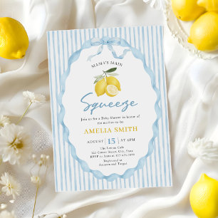 Invitación Ducha de bebé Limón de Blue Mama's main Squeeze