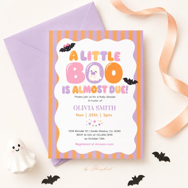 Invitación Ducha de bebé Little Boo (Subido por el creador)