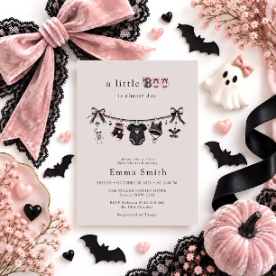 Invitación Ducha de Bebé Little Boo Clothesline Girl