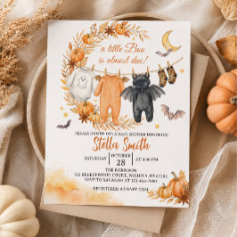 Invitación Ducha de Bebé Little Boo de Halloween
