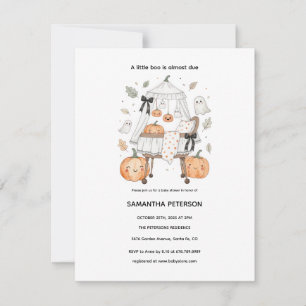 Invitación Ducha de bebé Little boo Halloween