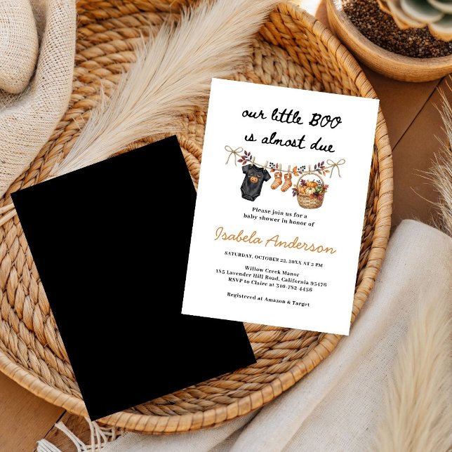 Invitación ducha de bebé Little Boo Is Almost Due de Hallowee (Subido por el creador)