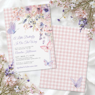 Invitación Ducha de bebé Little Butterfly Wildflower