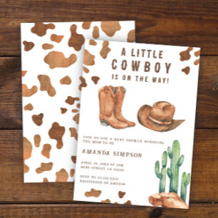 Invitación Ducha de bebé Little Cowboy Western Rodeo