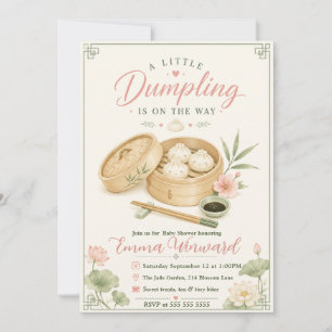 Invitación Ducha de Bebé Little Dumpling