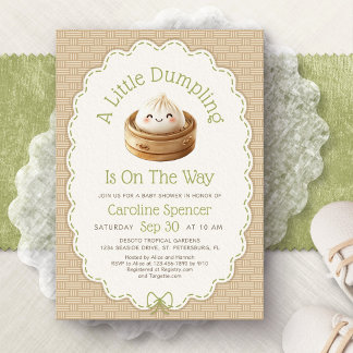Invitación Ducha de Bebé Little Dumpling