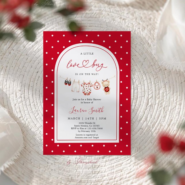 Invitación Ducha de Bebé Little Love Bug (Subido por el creador)