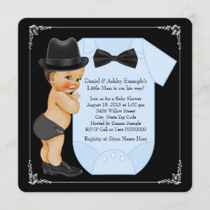 Invitación Ducha de bebé Little Man