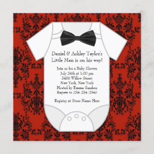 Invitación Ducha de bebé Little Man