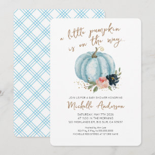 Invitación Ducha de bebé Little Pumpkin Is On The Way