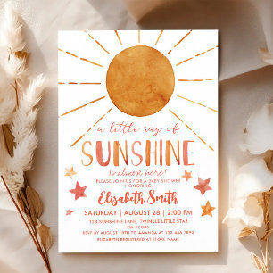 Invitación Ducha de bebé Little Ray of Sunshine