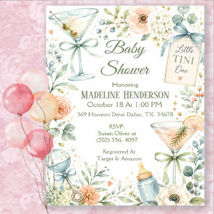 Invitación Ducha de Bebé Little Tini One Martini
