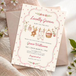 Invitación Ducha de Bebé Local con Ropa Tendida