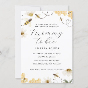 Invitación Ducha de Bebé Mamá Abeja