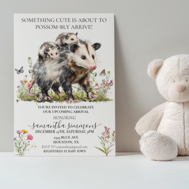 Invitación Ducha de Bebé Mapache Mama Bonita (Subido por el creador)