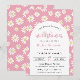 Invitación Ducha de Bebé Margarita de Flor Silvestre