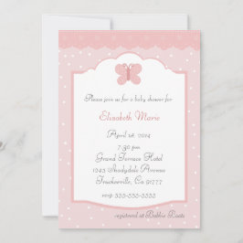 Invitación Ducha de Bebé Mariposa