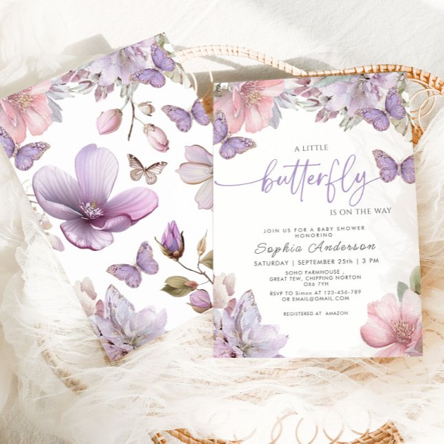 Invitación Ducha de Bebé Mariposa  (Subido por el creador)