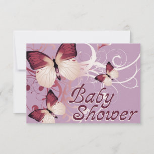 Invitación ducha de bebé:mariposas