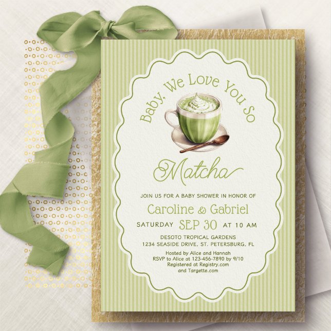 Invitación Ducha de Bebe Matcha (Subido por el creador)