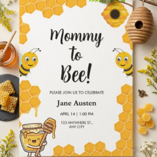 Invitación Ducha de bebé Mommy to Bee