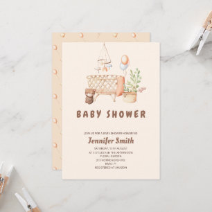 Invitación Ducha de bebé móvil de Boho