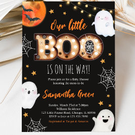 Invitación Ducha de Bebé Neutral en Género "Un Pequeño Boo"