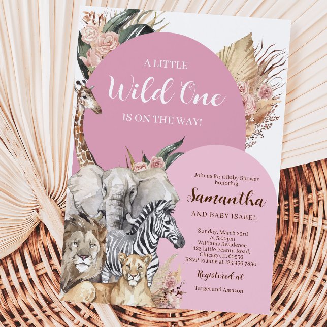 Invitación Ducha de Bebé Niña Boho Wild One (Subido por el creador)